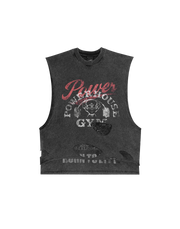 LÝFT × Power House Gym Layered Vintage Tanktop - Black