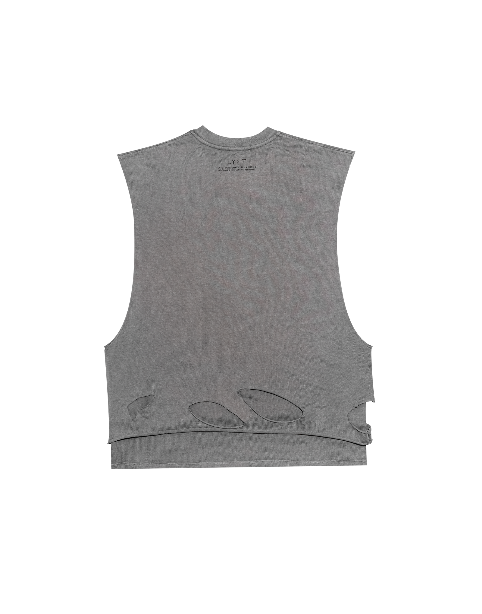 LÝFT × Power House Gym Layered Vintage Tanktop - D.Grey