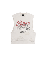 LÝFT × Power House Gym Layered Vintage Tanktop - Ivory