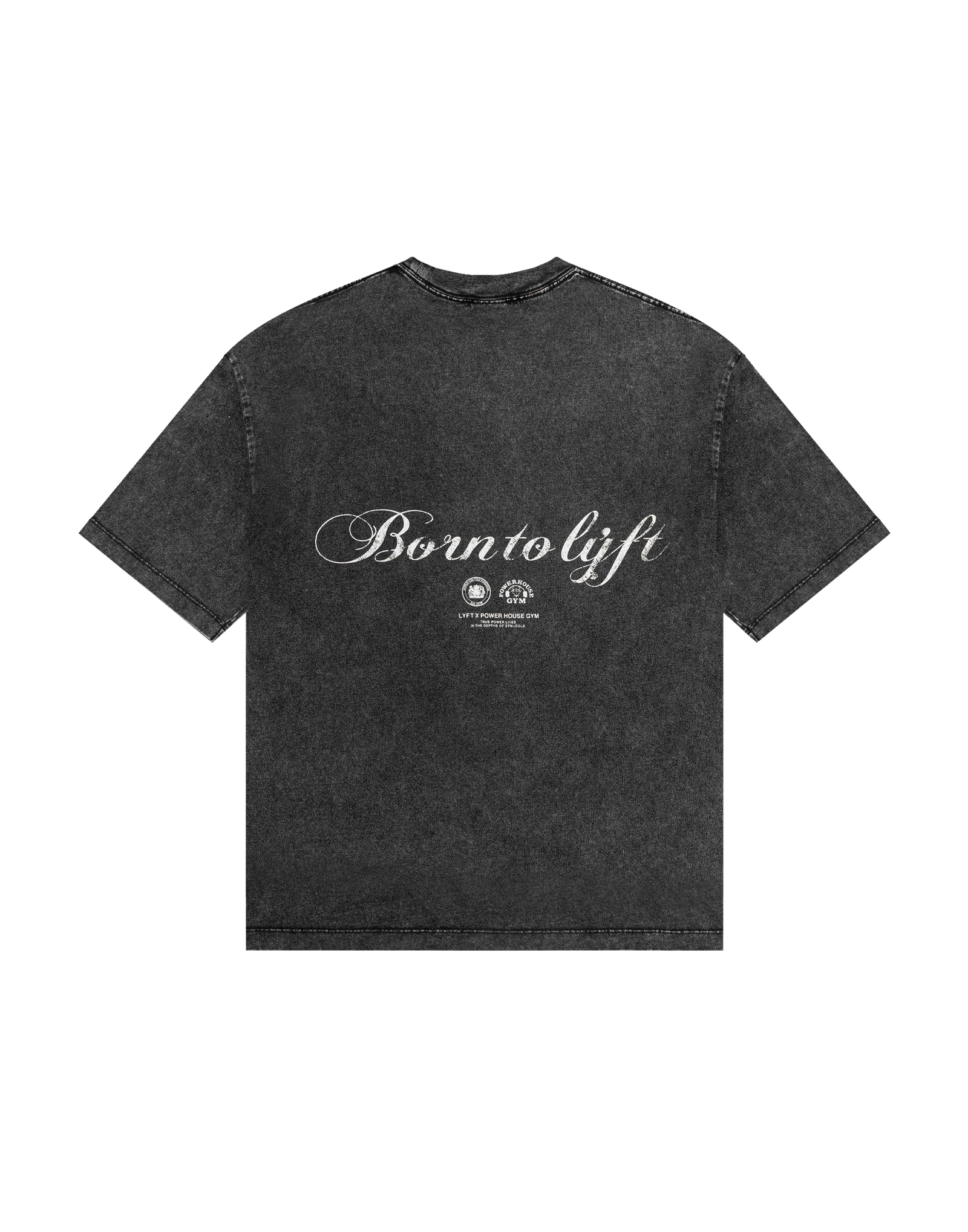 LÝFT × Power House Gym Vintage Big T-Shirt - Black