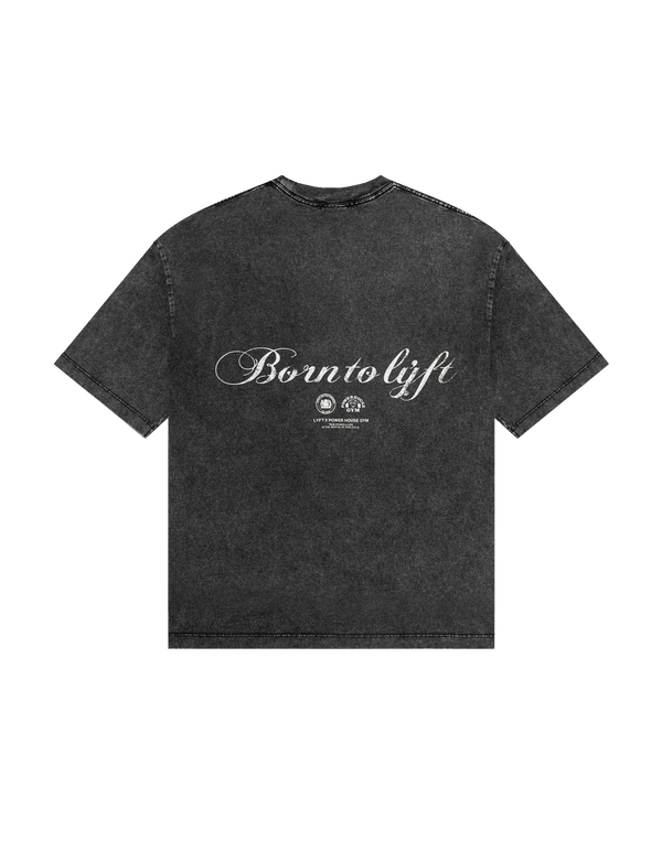 LÝFT × Power House Gym Vintage Big T-Shirt - Black