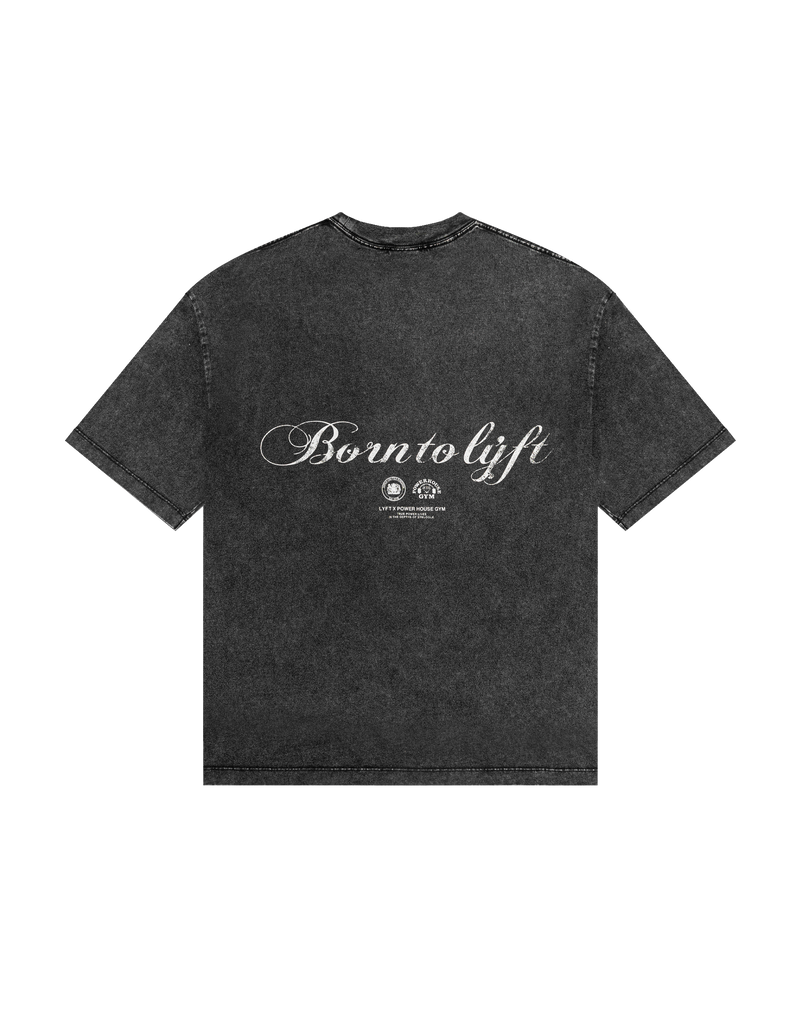 LÝFT × Power House Gym Vintage Big T-Shirt - Black