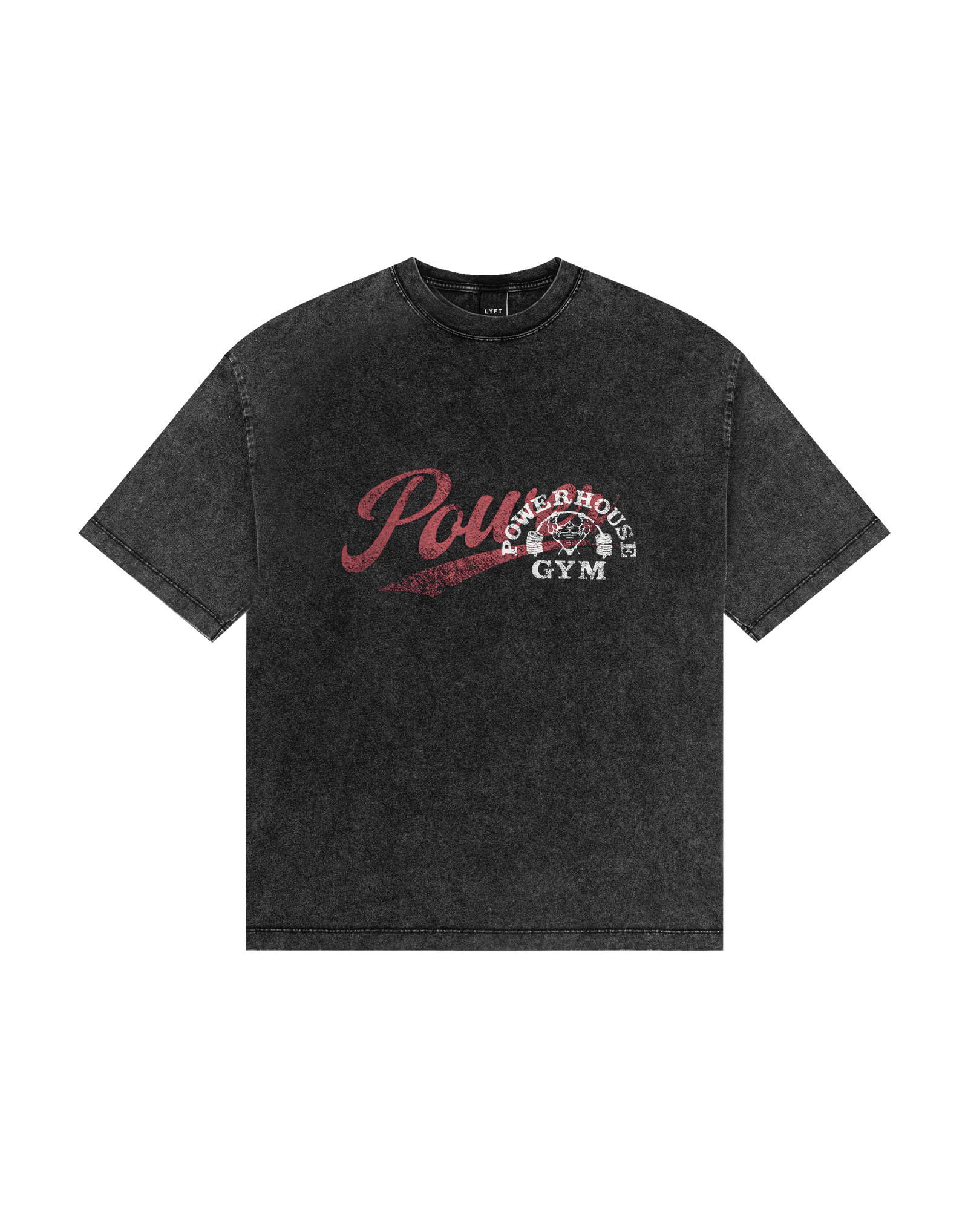 LYFT × POWER HOUSE GYMVINTAGETANKTOP LÝFT × Power House Gym Vintage Big T-Shirt - Black