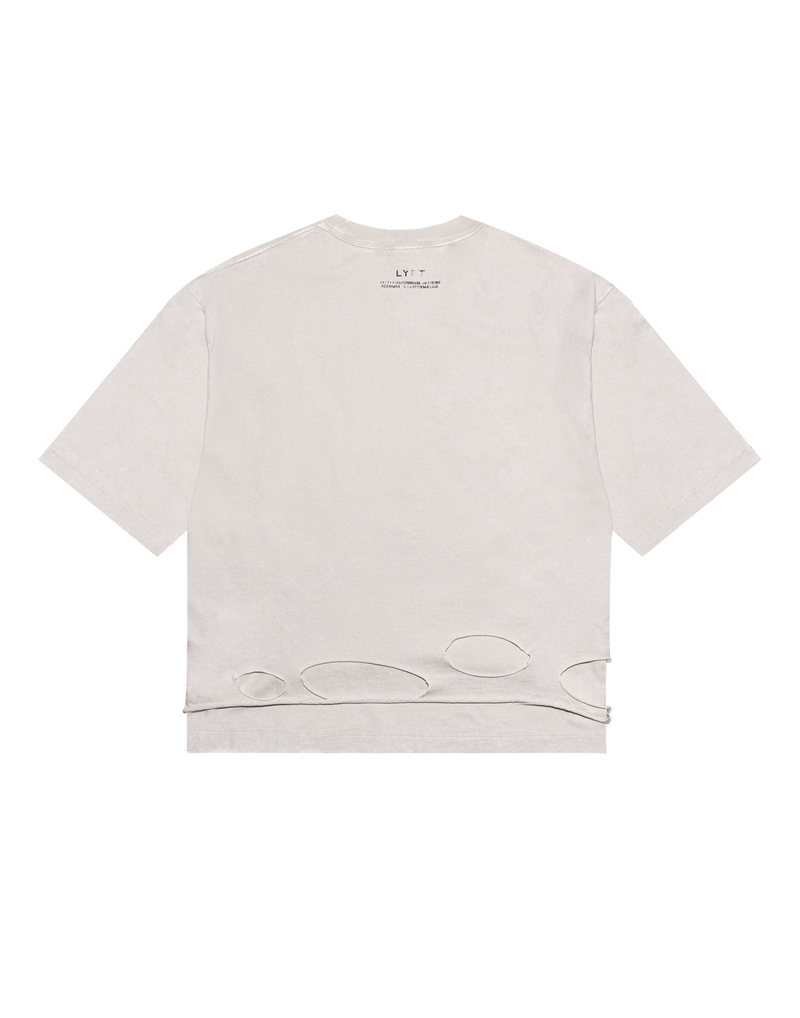 LÝFT × Power House Gym Layered Vintage Cropped T-Shirt - Ivory