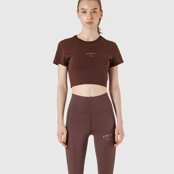 Standard Cropped T-Shirt - Brown – LÝFT