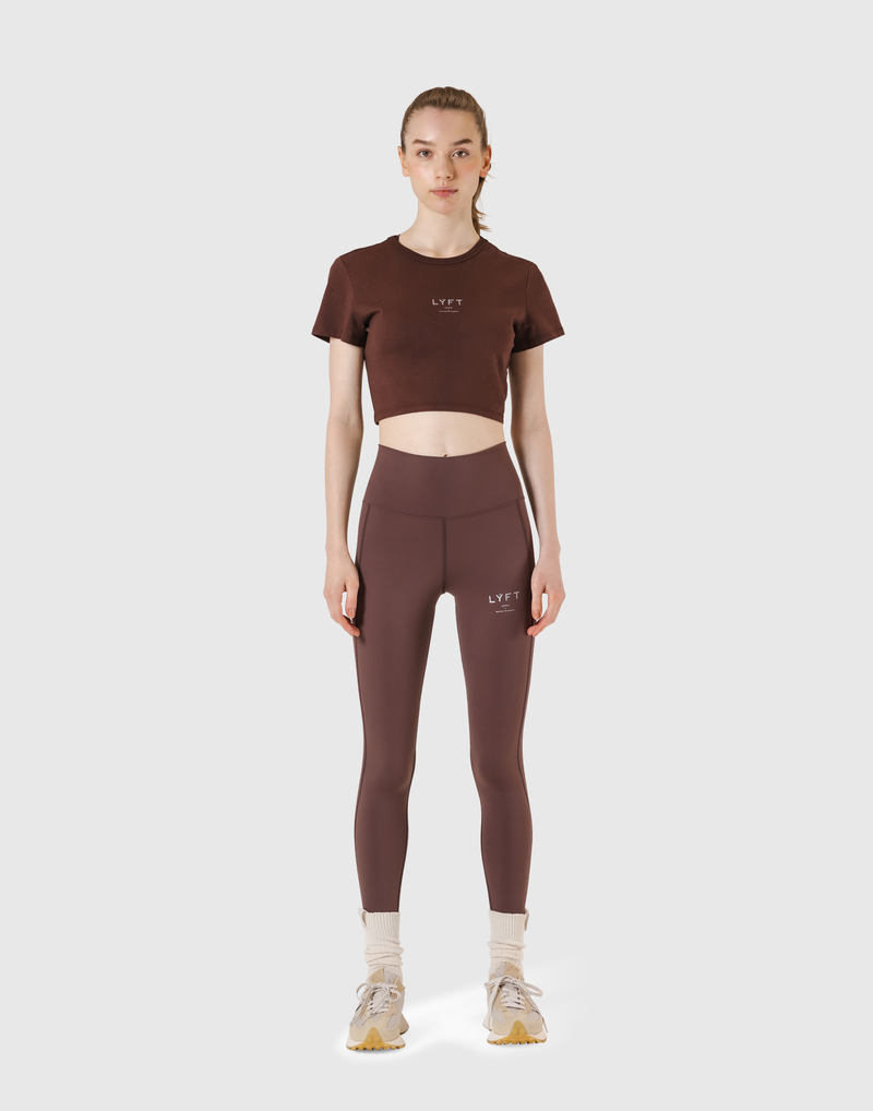 Standard Cropped T-Shirt - Brown – LÝFT