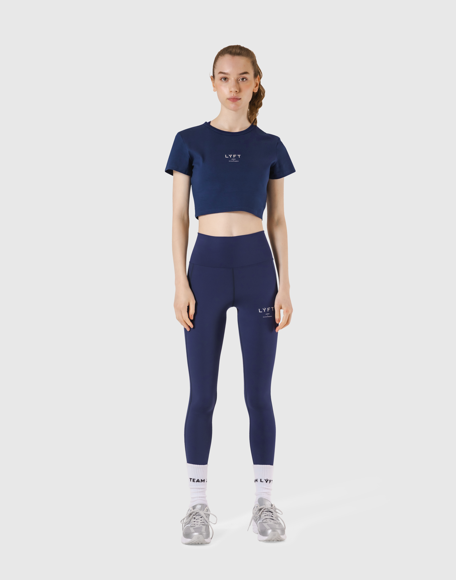 Standard Cropped T-Shirt - Navy – LÝFT