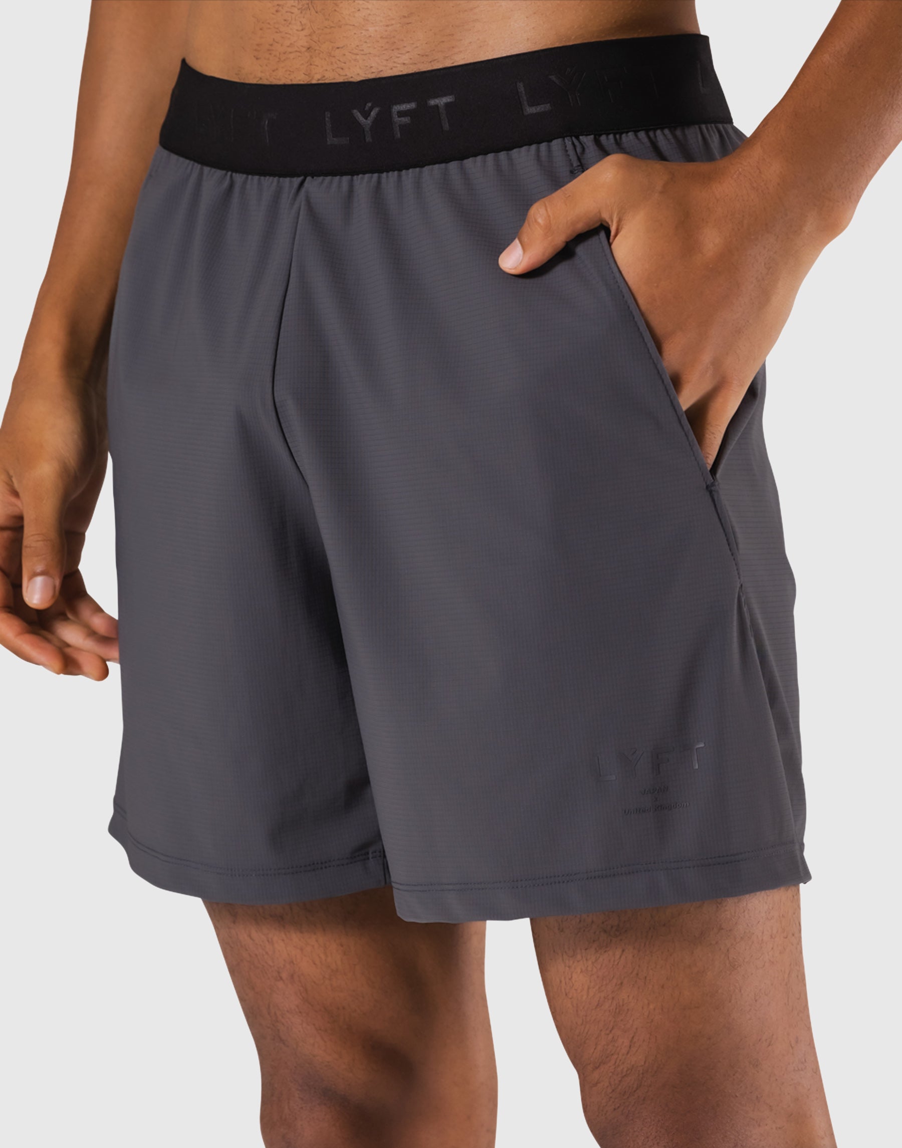 Stretch Waffle Nylon Shorts - D.Grey – LÝFT