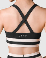 Stripe Cross Strap Bratop - Black