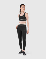 Stripe Cross Strap Bratop - Black