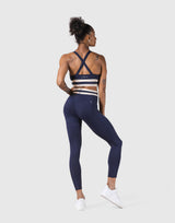 Stripe Cross Strap Bratop - Navy