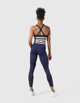 Stripe Cross Strap Bratop - Navy