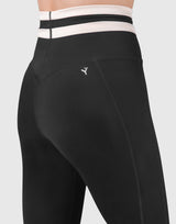 Stripe High-Rise Leggings - Black
