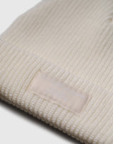 Woven Label Knit Cap - White
