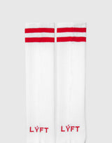 2Line Long Socks - Red