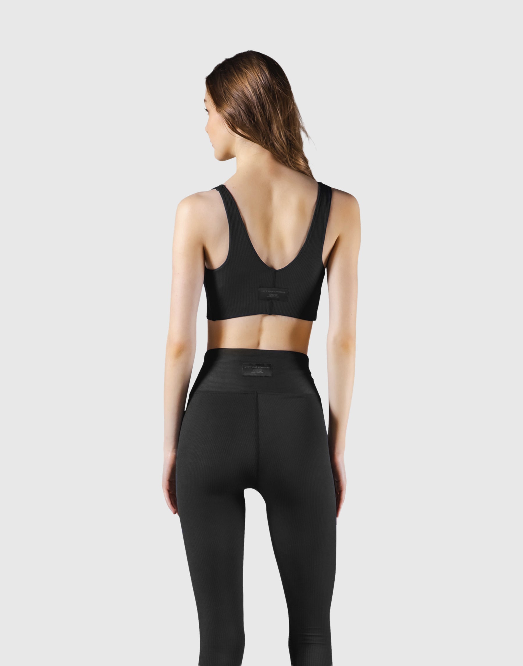 Ribbed Back Label Bratop - Black – LÝFT