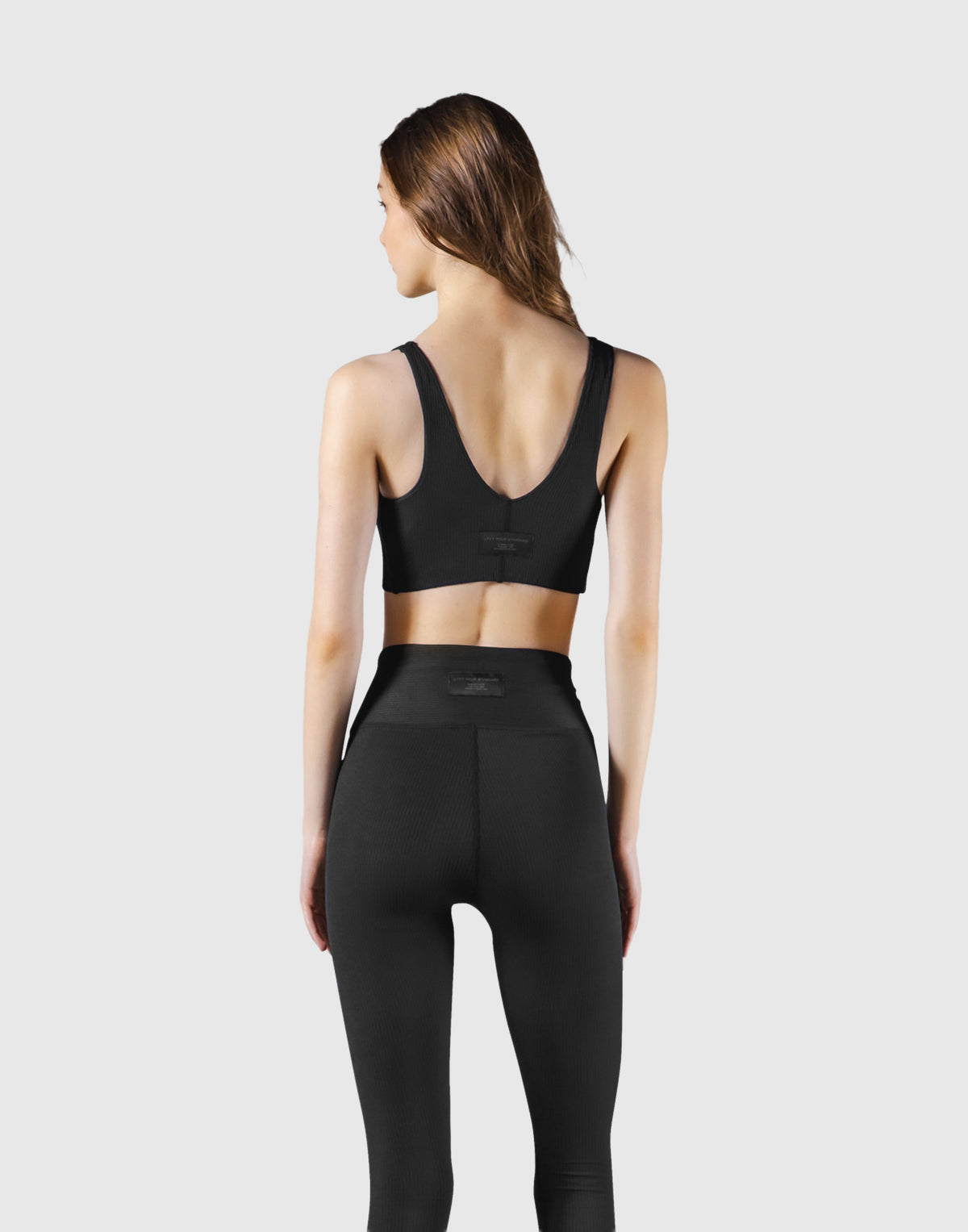 Ribbed Back Label Bratop - Black