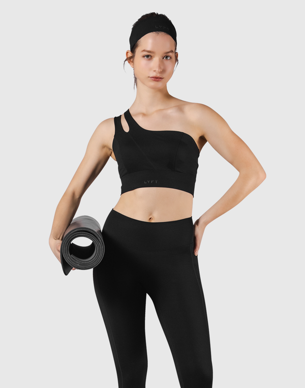 Peach Hip Line Leggings - Black – LÝFT