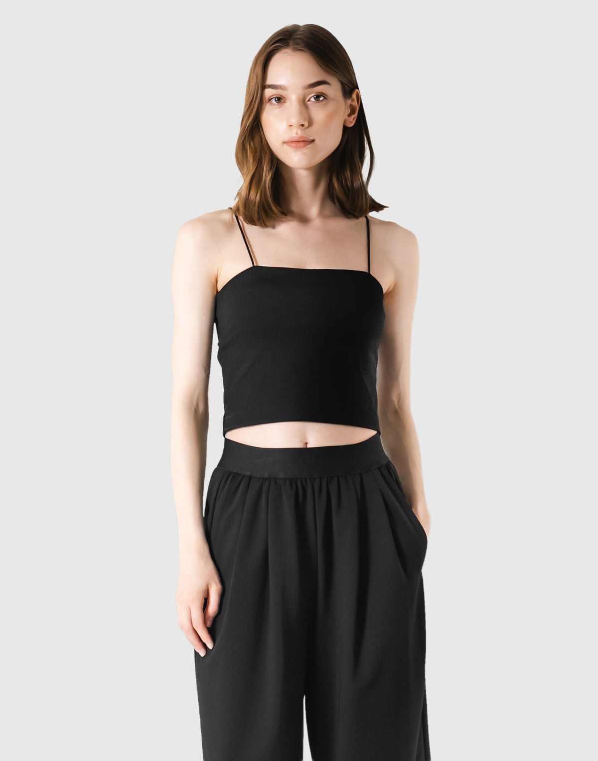 Cup In LÝFT Logo Camisole - Black