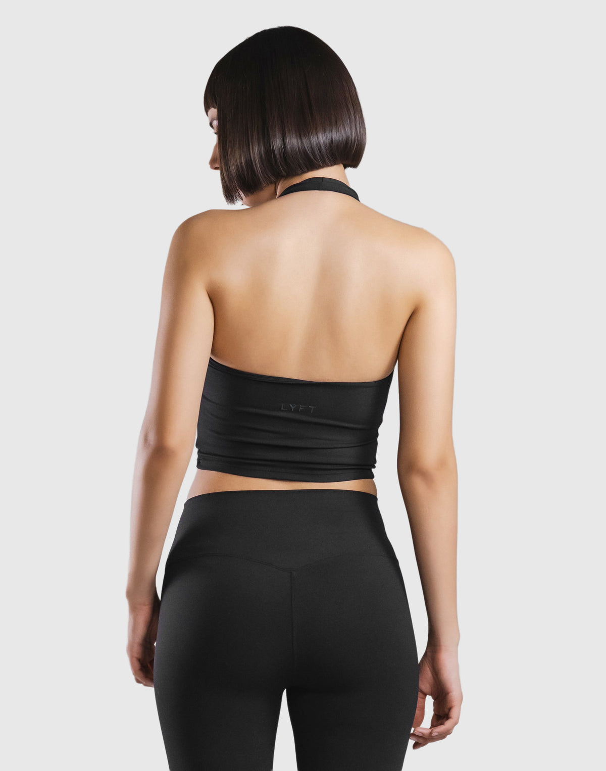 Cup In Halter Neck Top - Black