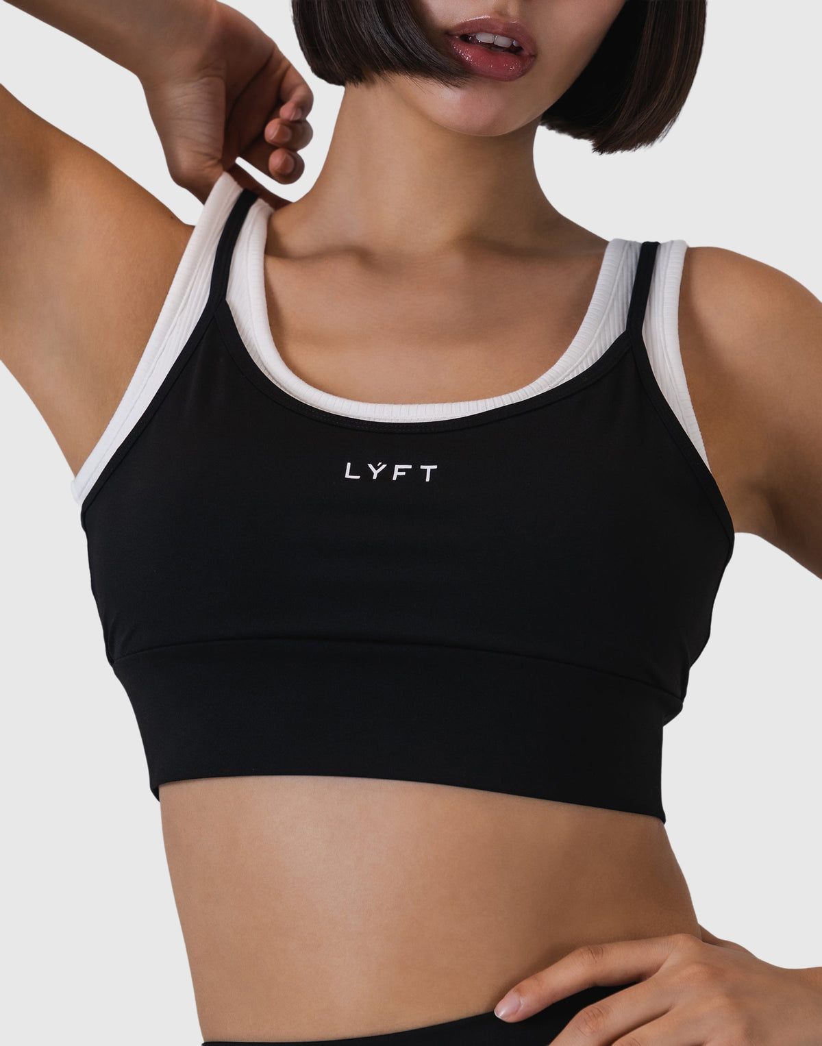 LÝFT Fake Layered Bratop - Black