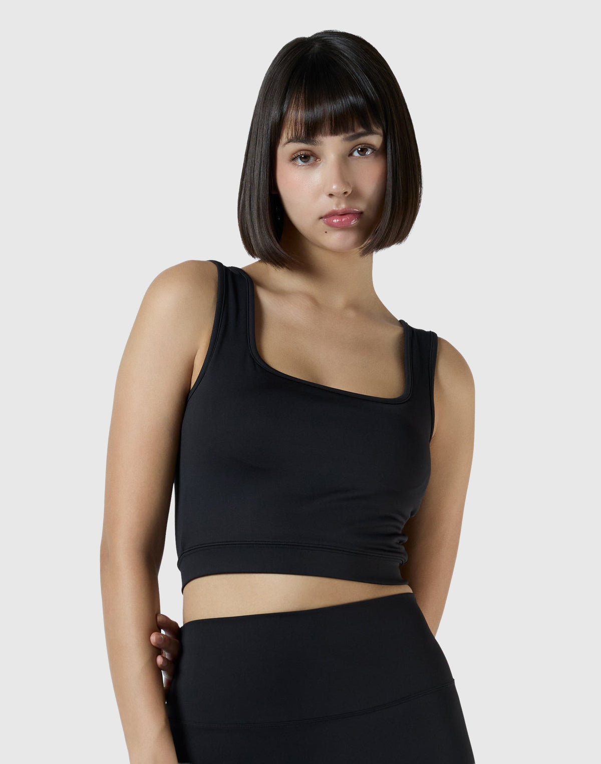 Ribbed Back Label Bratop - Black – LÝFT