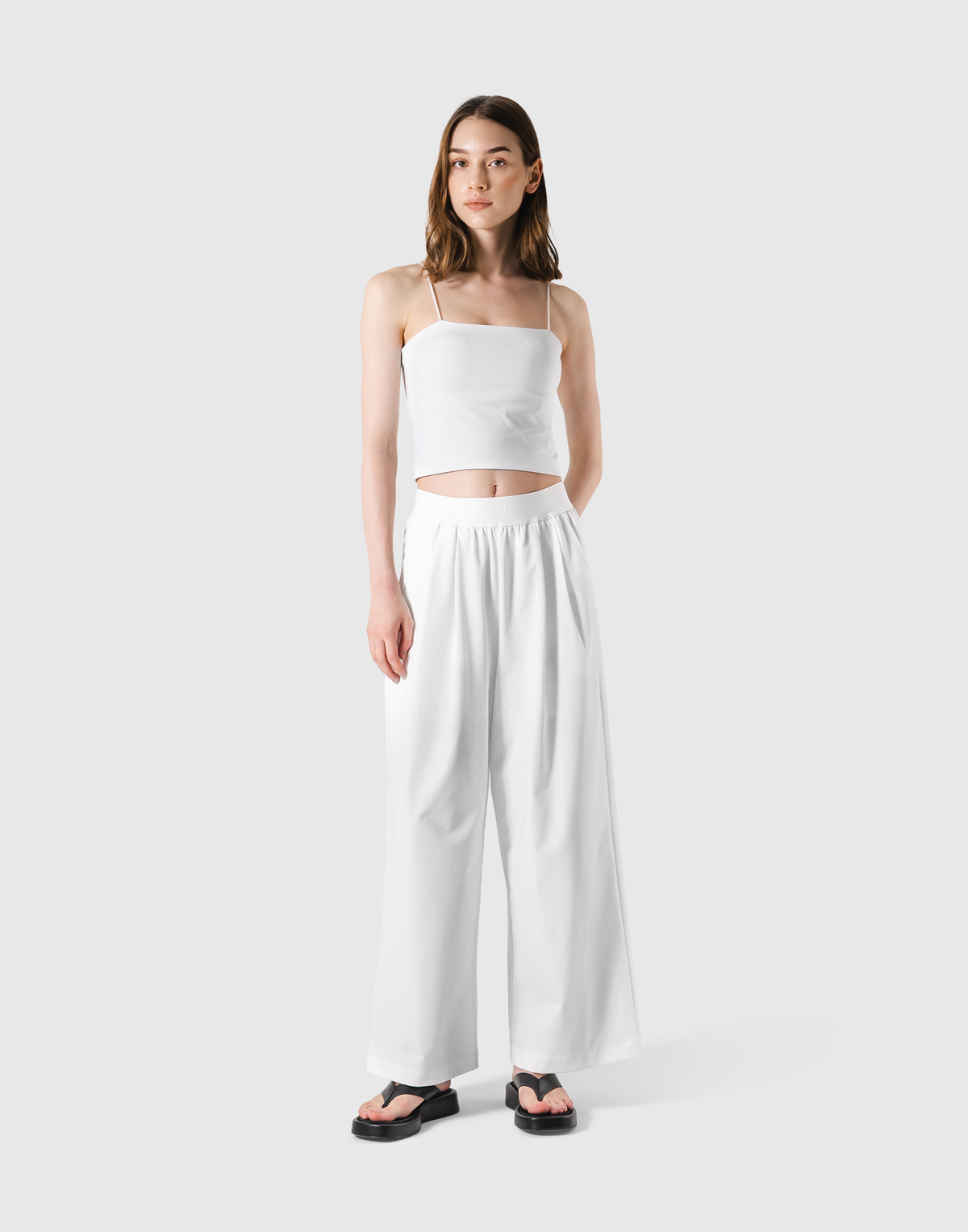 Cup In LÝFT Logo Camisole - White