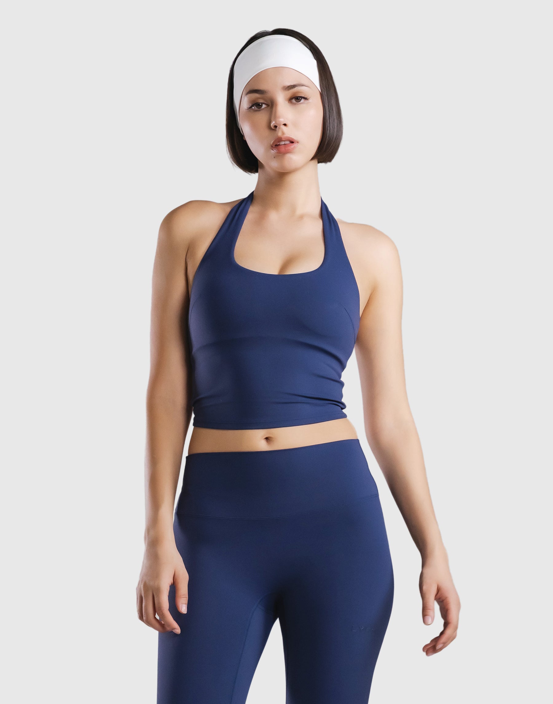 Cup In Halter Neck Top - Navy – LÝFT