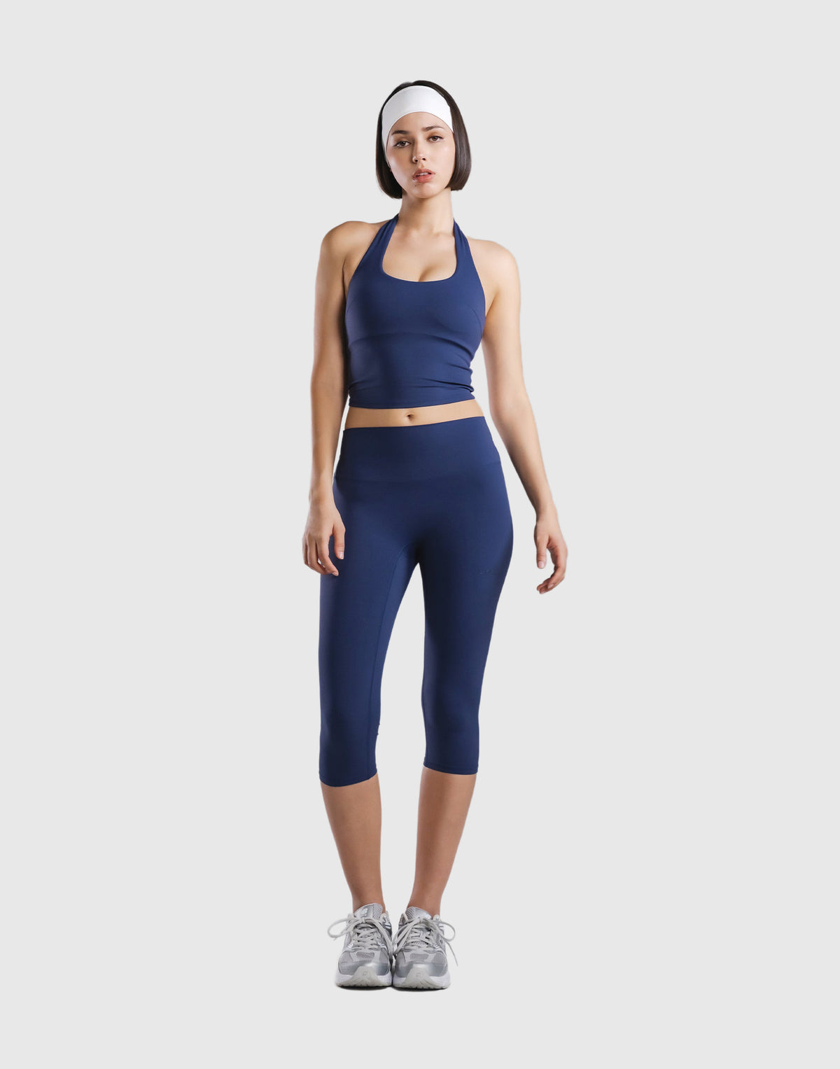 Cup In Halter Neck Top - Navy