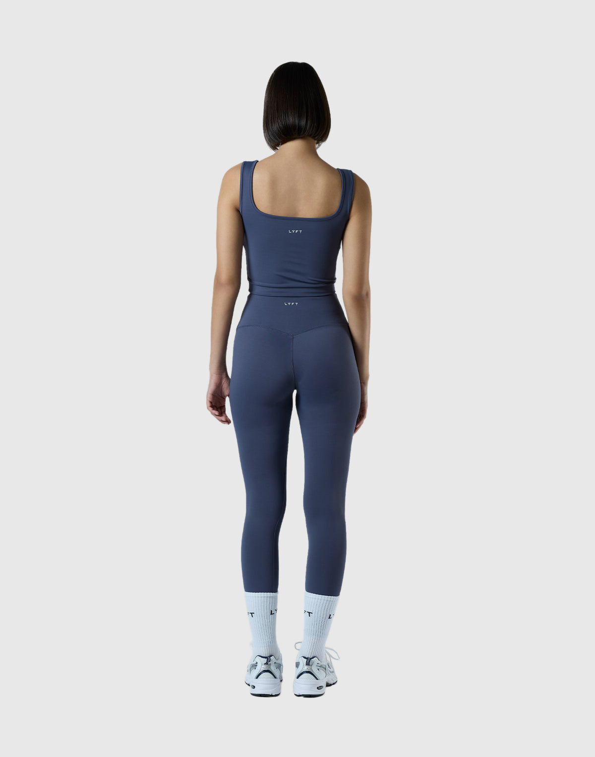 Square Neck Sports Bratop - Navy