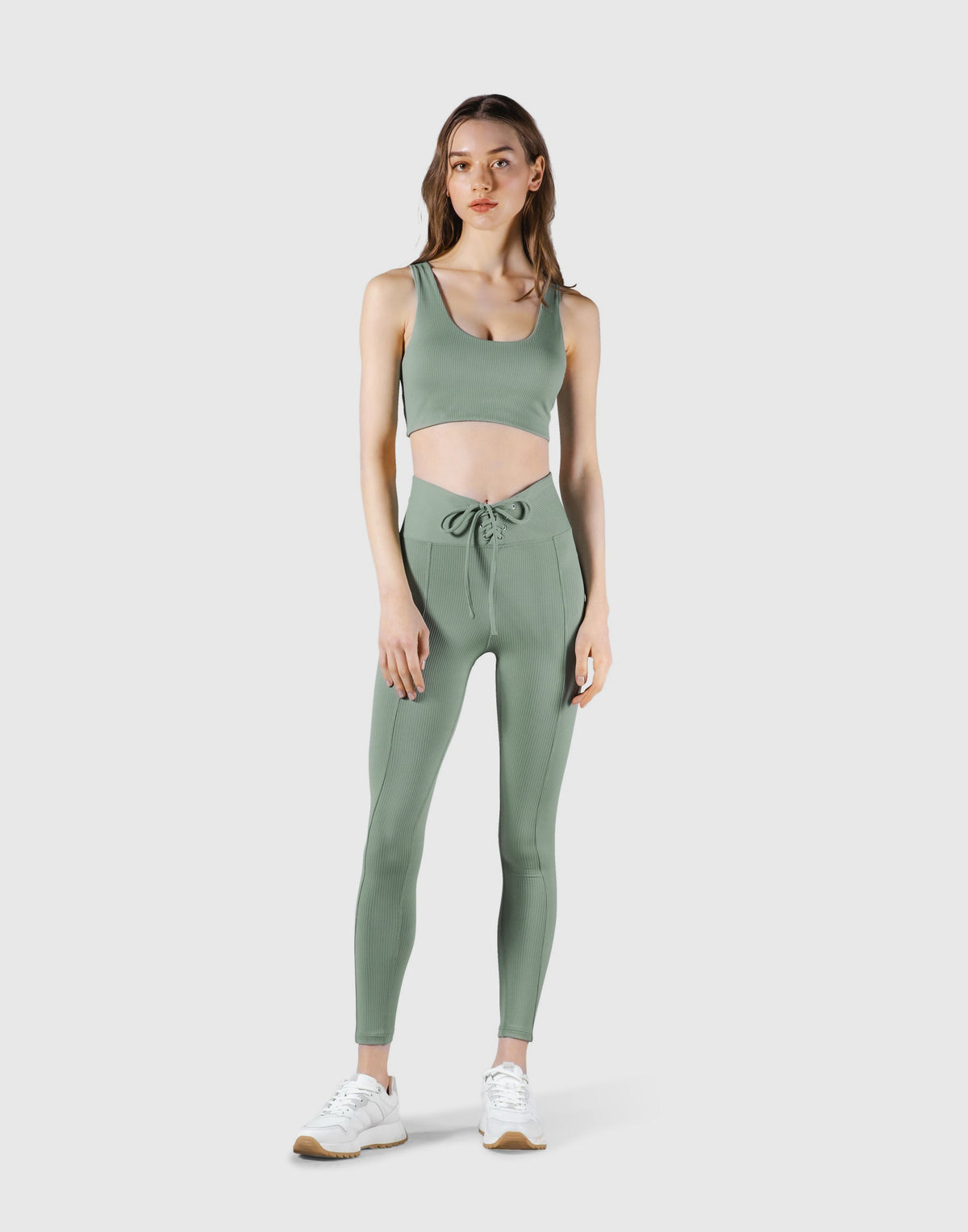 Ribbed Back Label Bratop - Melty Green