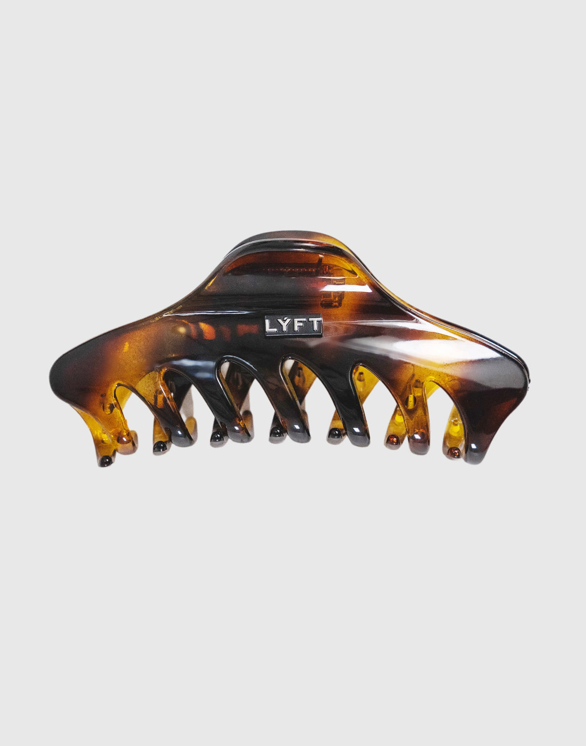 LÝFT Metal Plate Hairclip - Brown