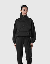 2Way Stretch Half Zip Pocket Jacket - Black