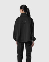 2Way Stretch Half Zip Pocket Jacket - Black