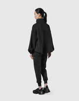 2Way Stretch Half Zip Pocket Jacket - Black