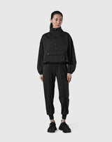 2Way Stretch Half Zip Pocket Jacket - Black