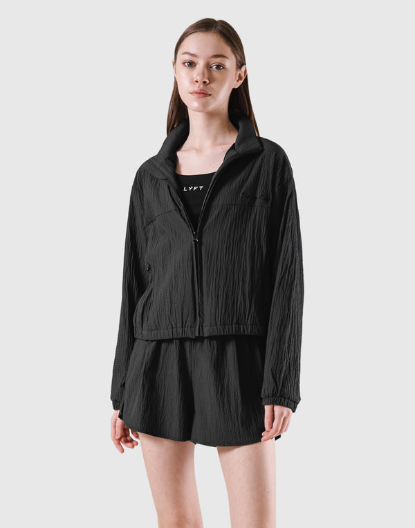 Half Zip 2Way Pocket Sweat Jacket - Black – LÝFT