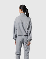 2Way Stretch Half Zip Pocket Jacket - Grey