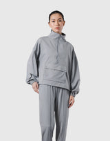 2Way Stretch Half Zip Pocket Jacket - Grey
