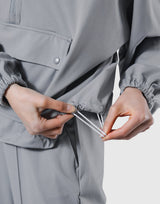 2Way Stretch Half Zip Pocket Jacket - Grey