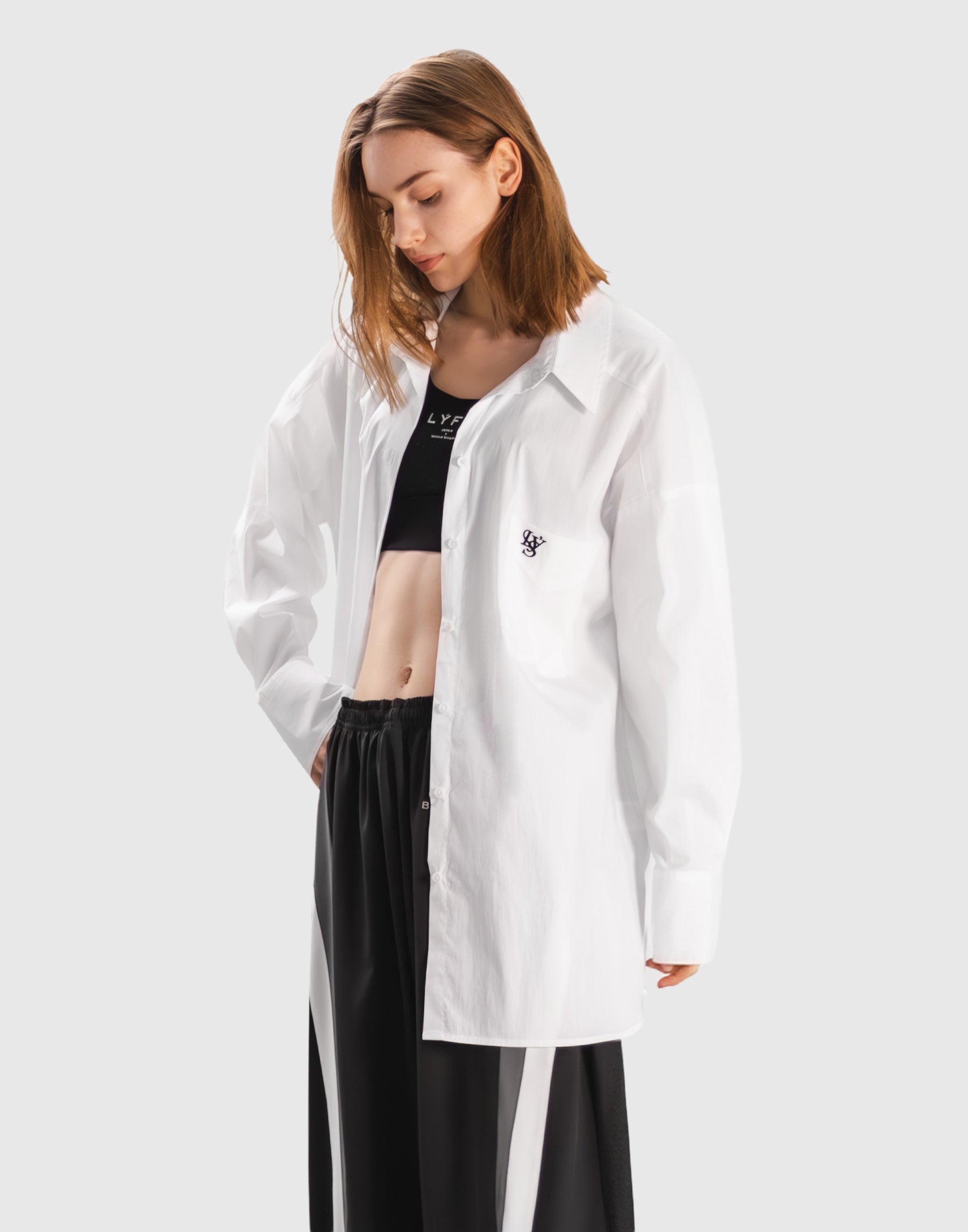 Side Slit Oversize Shirt - White – LÝFT