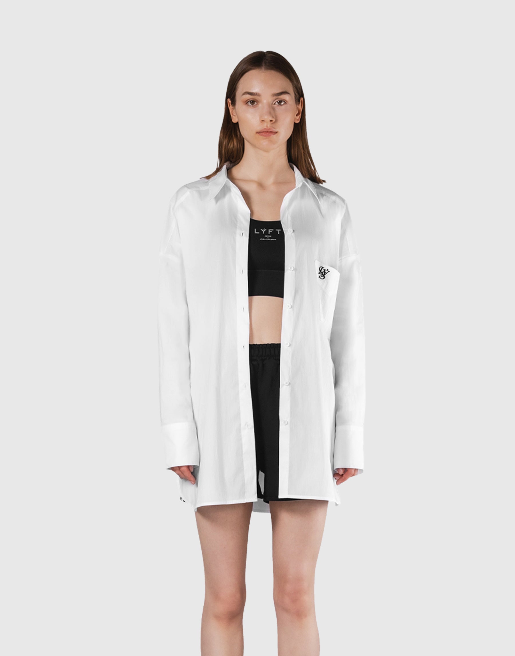 Side Slit Oversize Shirt - White – LÝFT