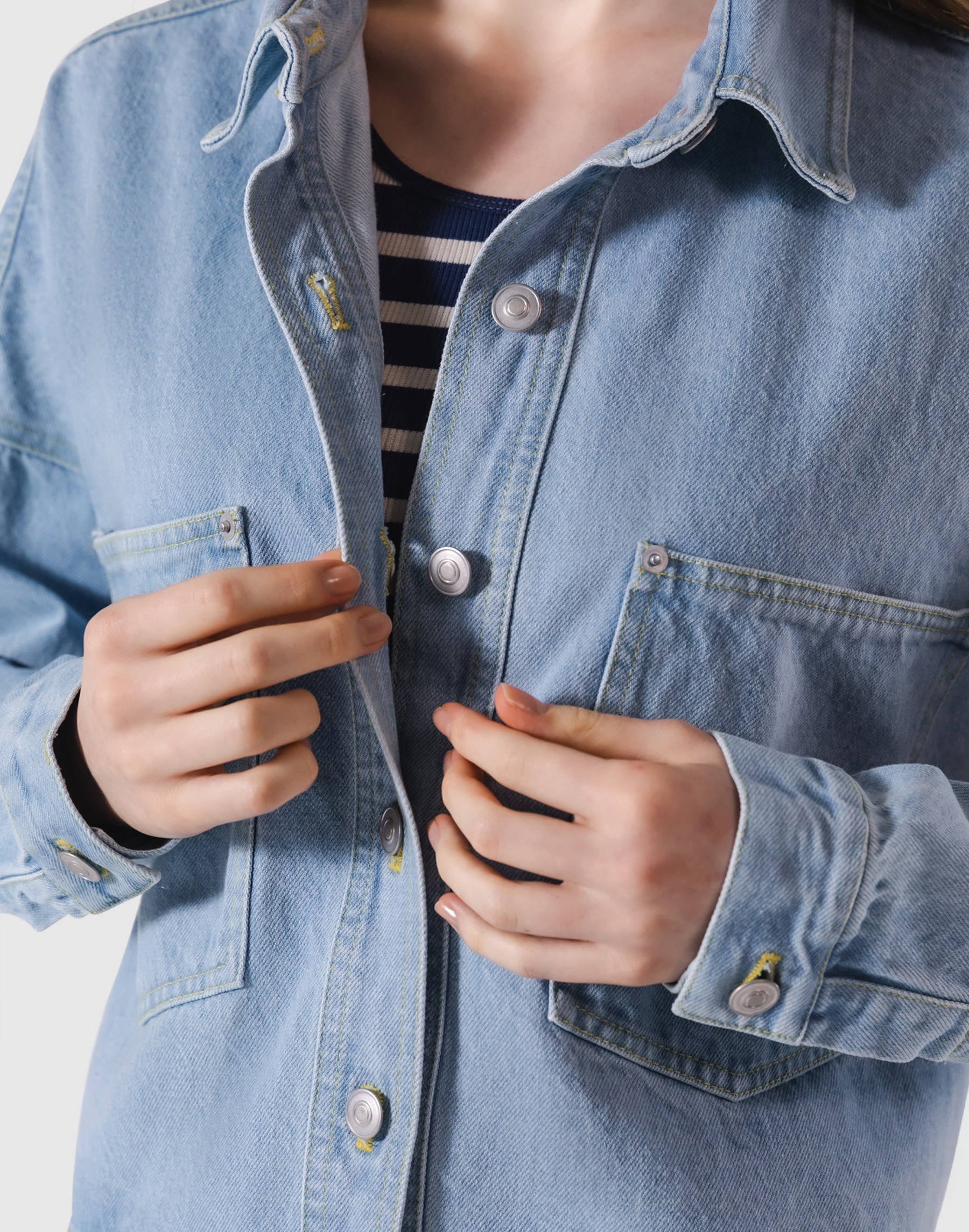 LYFT WIDE DENIM JACKET Lブルー Wide Denim Jacket – LÝFT