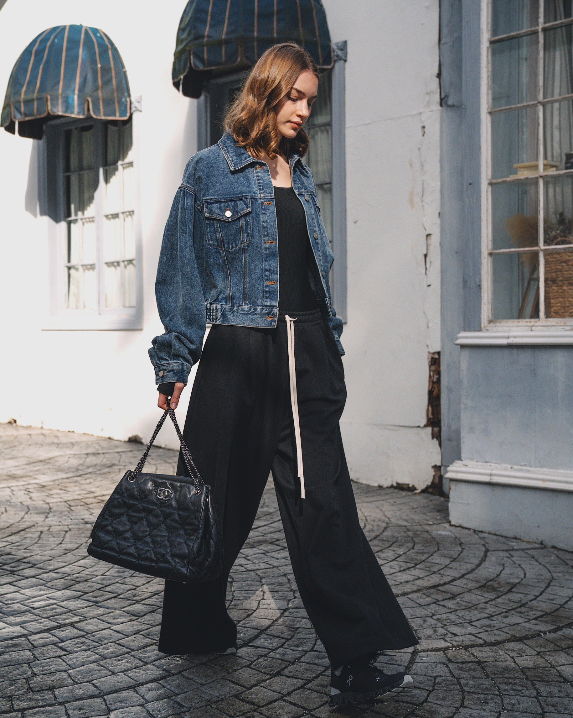 Back Gather Denim Jacket - Blue – LÝFT