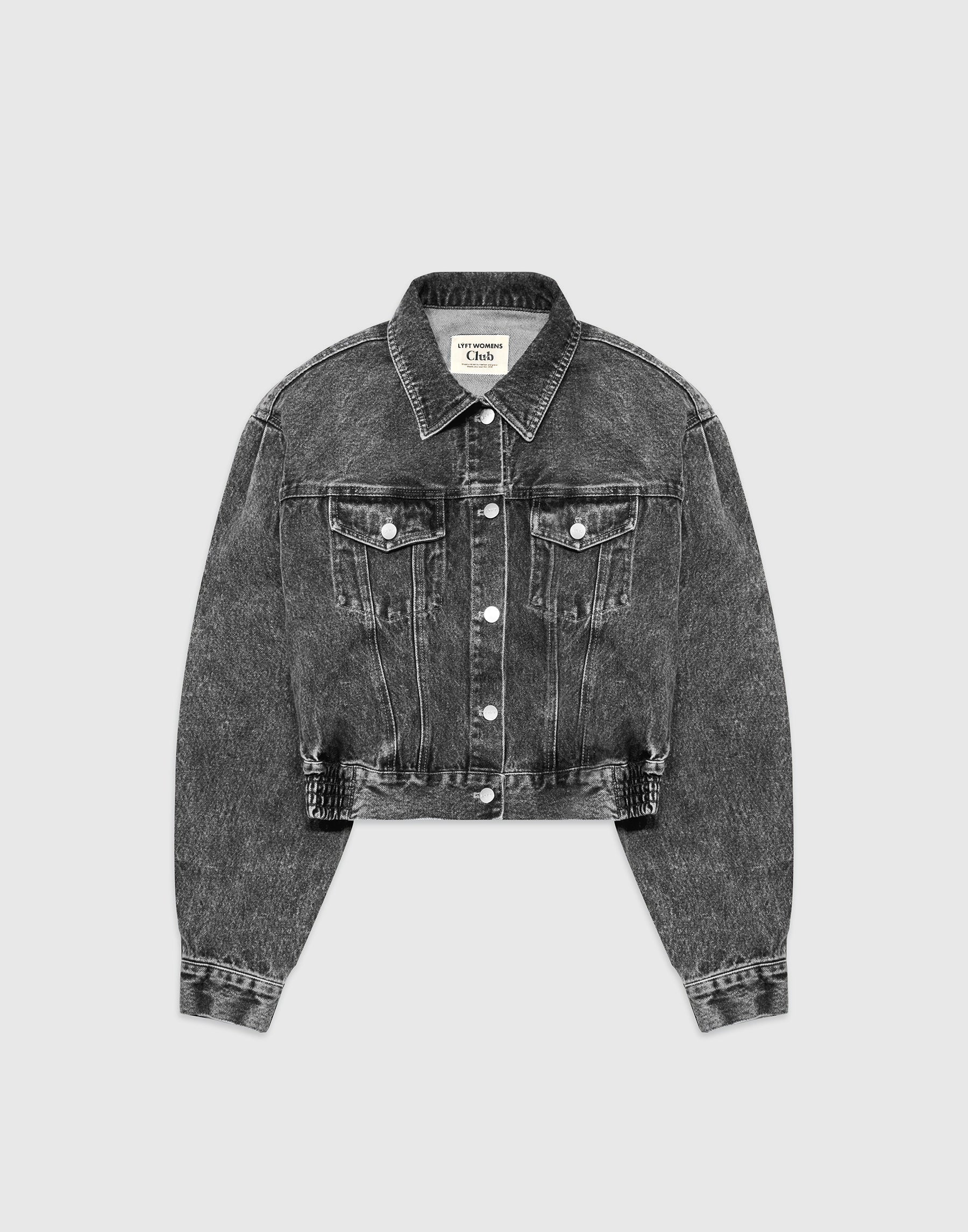 Back Gather Denim Jacket - Grey – LÝFT