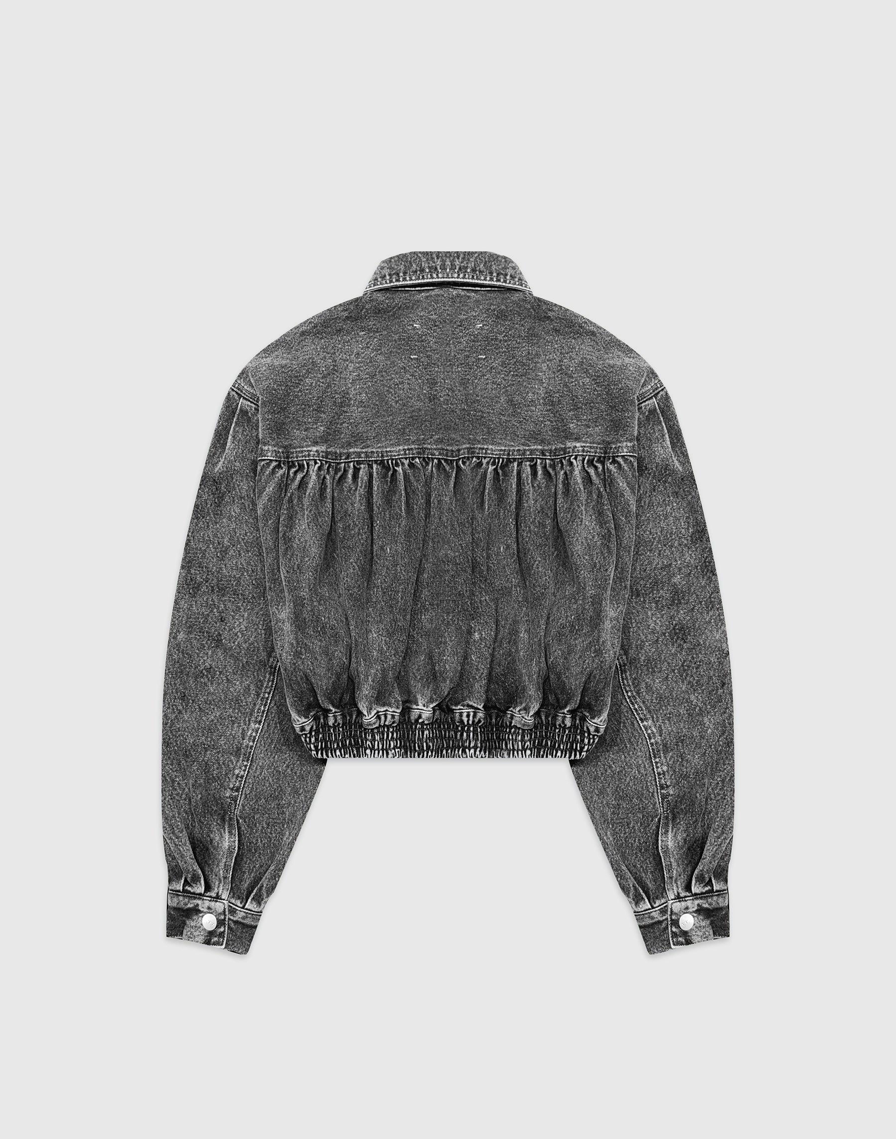 Back Gather Denim Jacket - Grey – LÝFT