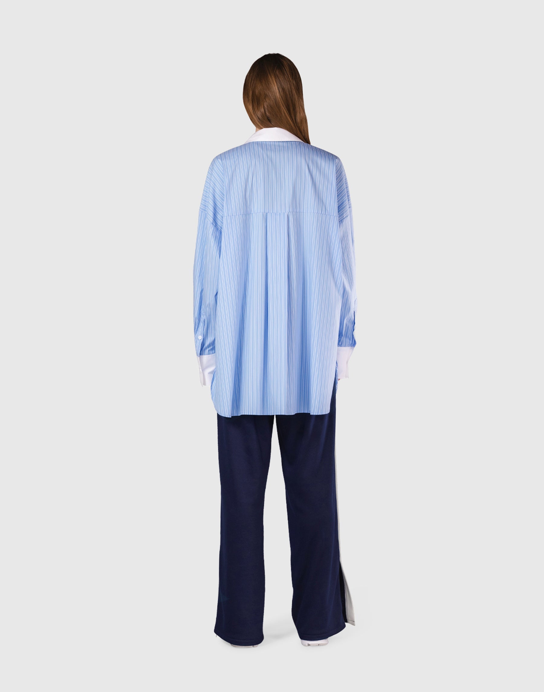 Side Slit Oversize Shirt - L.Blue – LÝFT