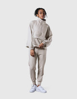 2Way Stretch Half Zip Pocket Jacket - Ivory