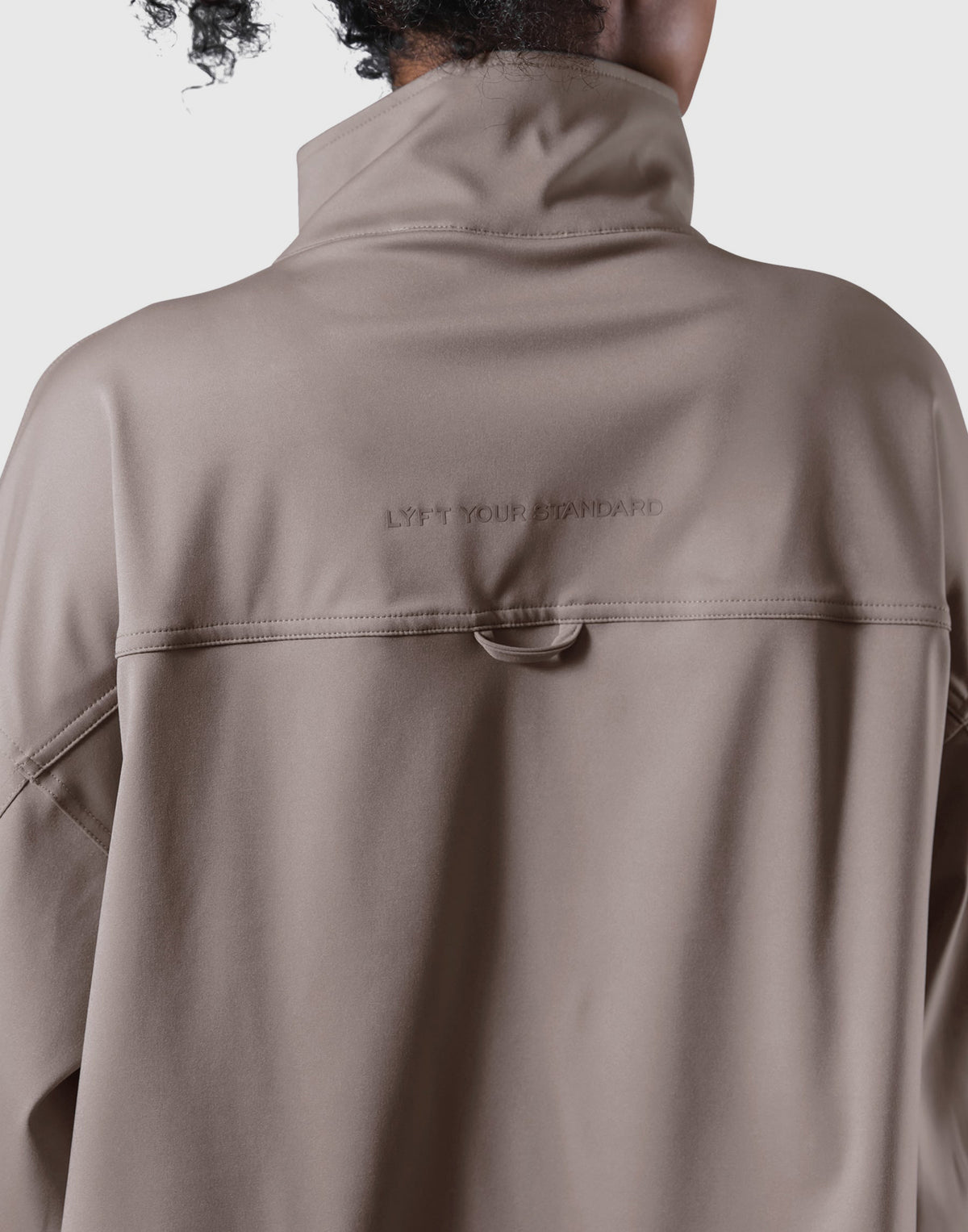 2Way Stretch Half Zip Pocket Jacket - Light Brown