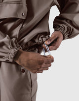 2Way Stretch Half Zip Pocket Jacket - Light Brown